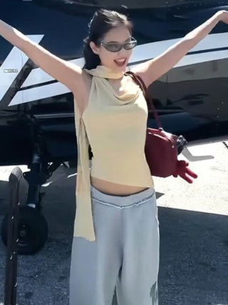 scarf collar top