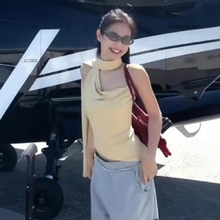 scarf collar top