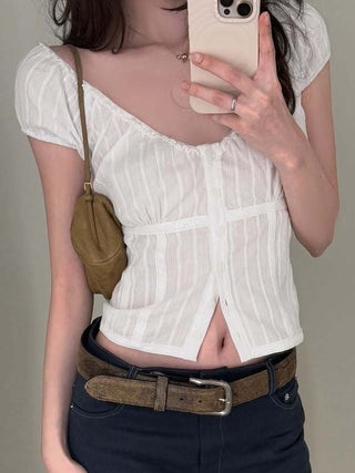 girlish puff Top