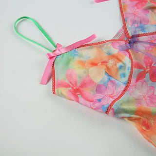 flower mesh camisole