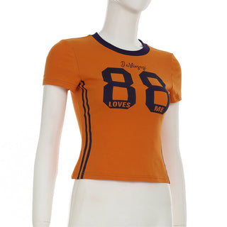 letter stripe Top