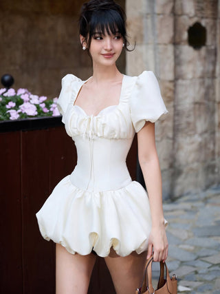lace puff dress