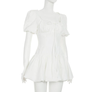 lace puff dress