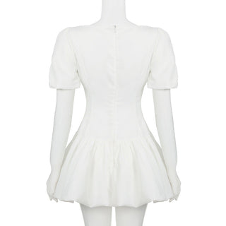 lace puff dress
