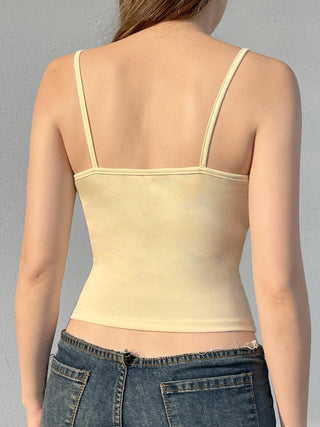 ruffled yellow Top