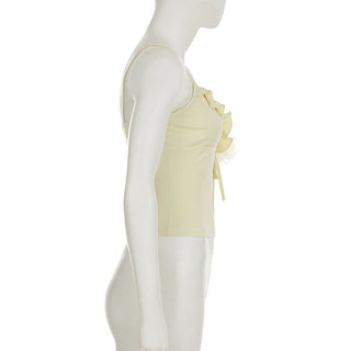 ruffled yellow Top