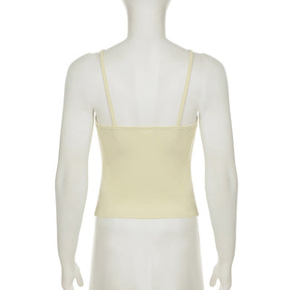 ruffled yellow Top