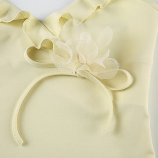 ruffled yellow Top