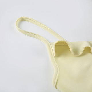 ruffled yellow Top