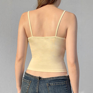 ruffled yellow Top