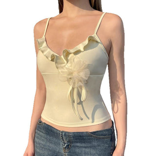 ruffled yellow Top
