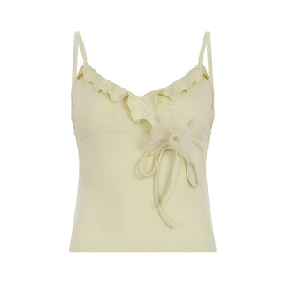 ruffled yellow Top
