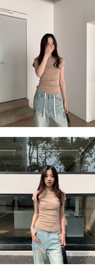 pleated cargo jeans