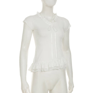 lace ruffle top