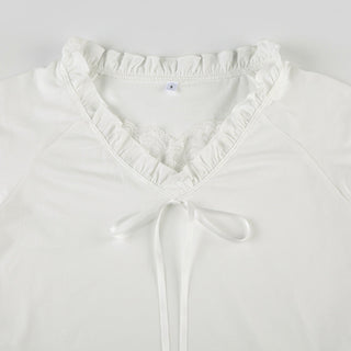 lace ruffle top