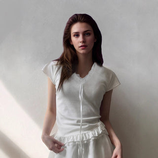 lace ruffle top