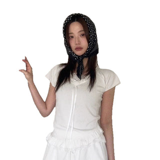 lace ruffle top