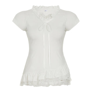lace ruffle top