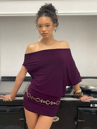 purple club dress