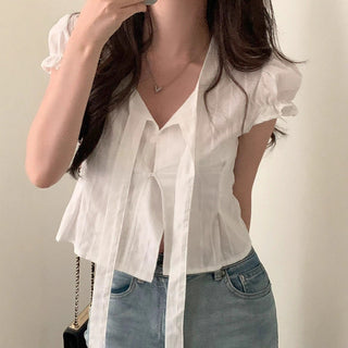 white puff Top