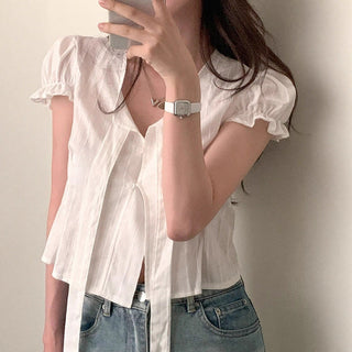 white puff Top