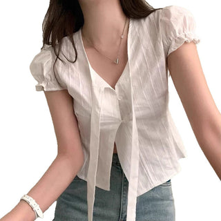 white puff Top