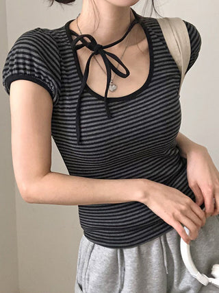 striped round Top