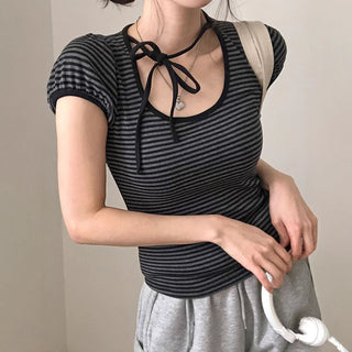 striped round Top
