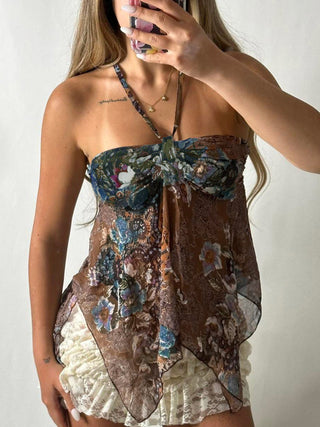 floral halter Top