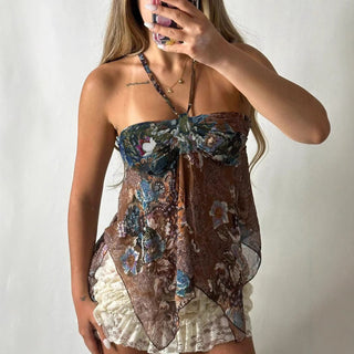 floral halter Top