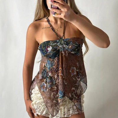 floral halter Top