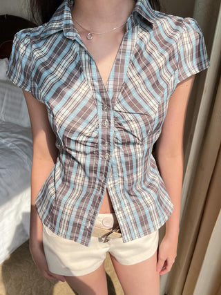 plaid cardigan