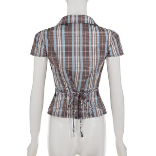 plaid cardigan