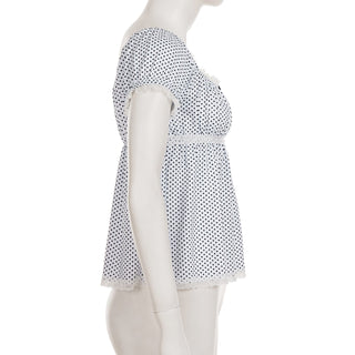 polka dot blouse