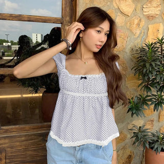 polka dot blouse