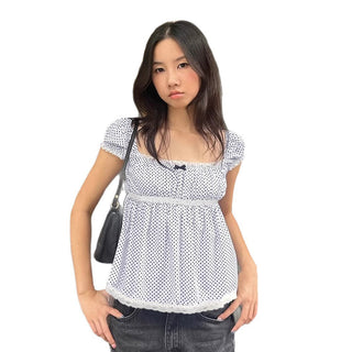 polka dot blouse