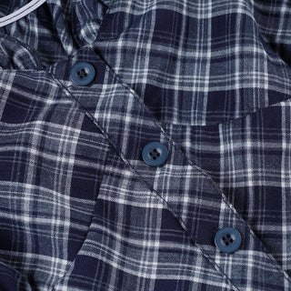 plaid puff top