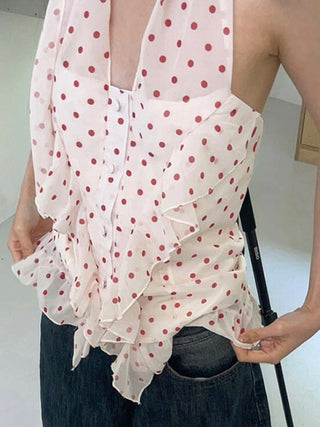 dot halter Top