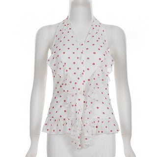 dot halter Top