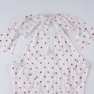 dot halter Top