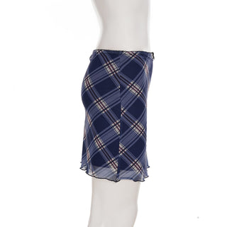 plaid mesh skirt