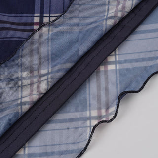 plaid mesh skirt