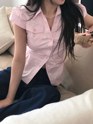 pink tied top
