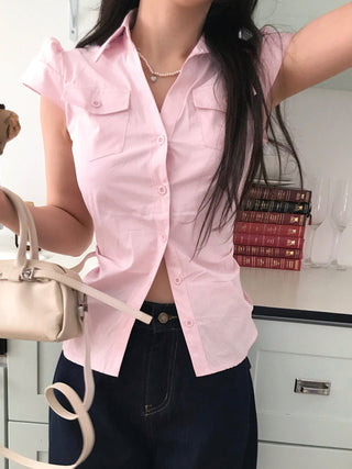 pink tied top