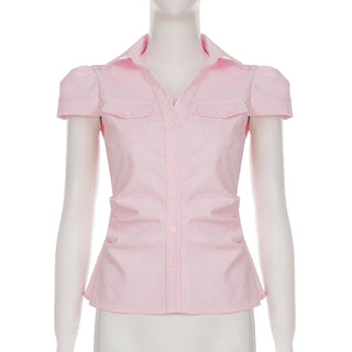 pink tied top