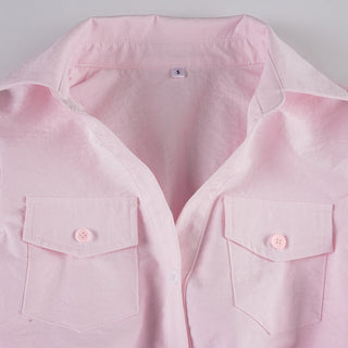 pink tied top