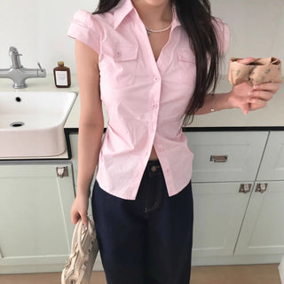 pink tied top