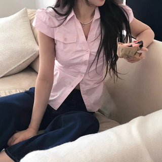 pink tied top