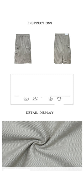 denim workwear skirt