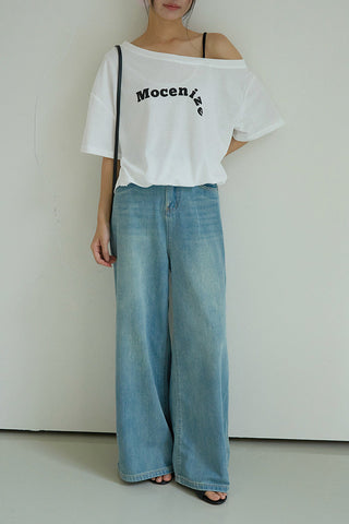 washed wide jeans